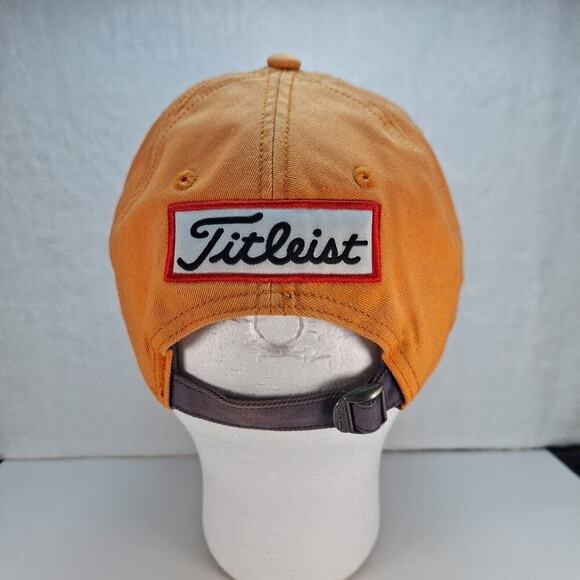 Titleist Pro V1 FJ Embroidered Hat Orange Navy Logo Adjustable Dad Cap Cotton - Picture 2 of 8